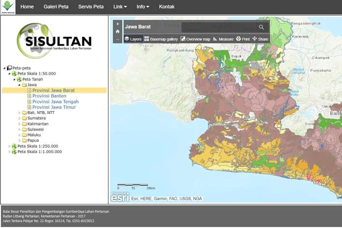 Peta Lahan Pertanian Kini Tersedia Online