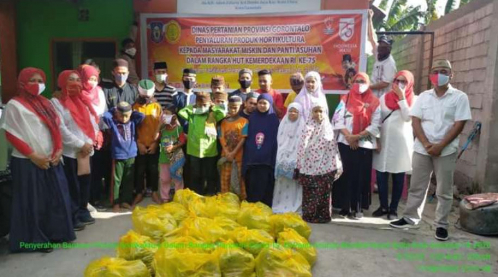 Distan Gorontalo Salurkan Produk Hortikultura Ke Masyarakat Miskin Dan Panti Asuhan