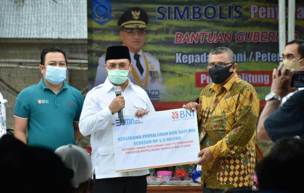 Dusun Rejosari Terima Bantuan Peternakan dan Pertanian dari Pemprov Babel