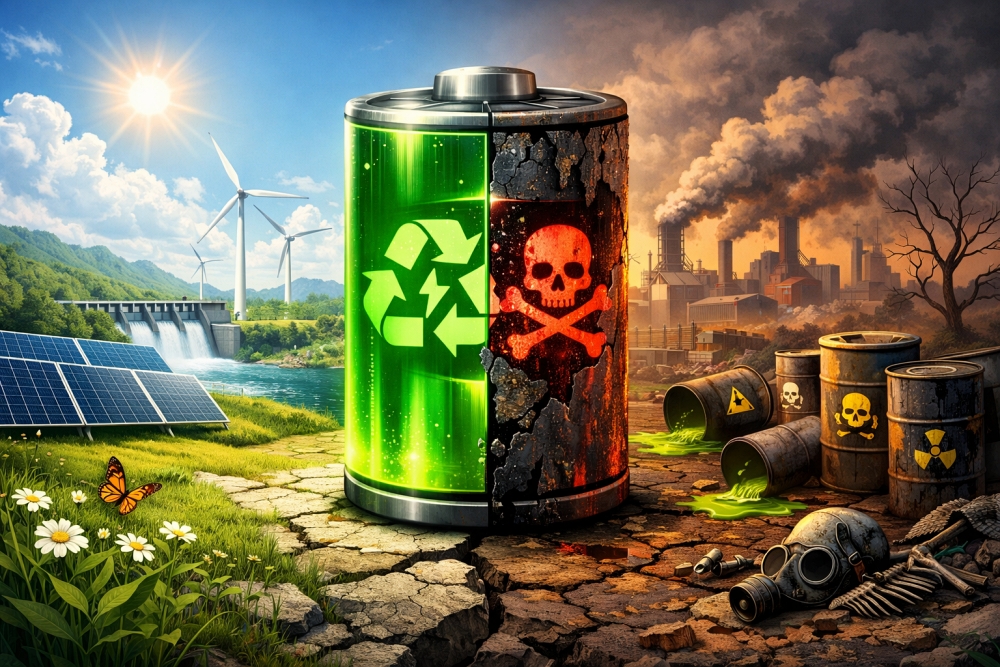 Baterai Sebagai Simbol Paradoks Zaman Modern, Antara Energi Bersih dan Limbah Berbahaya 