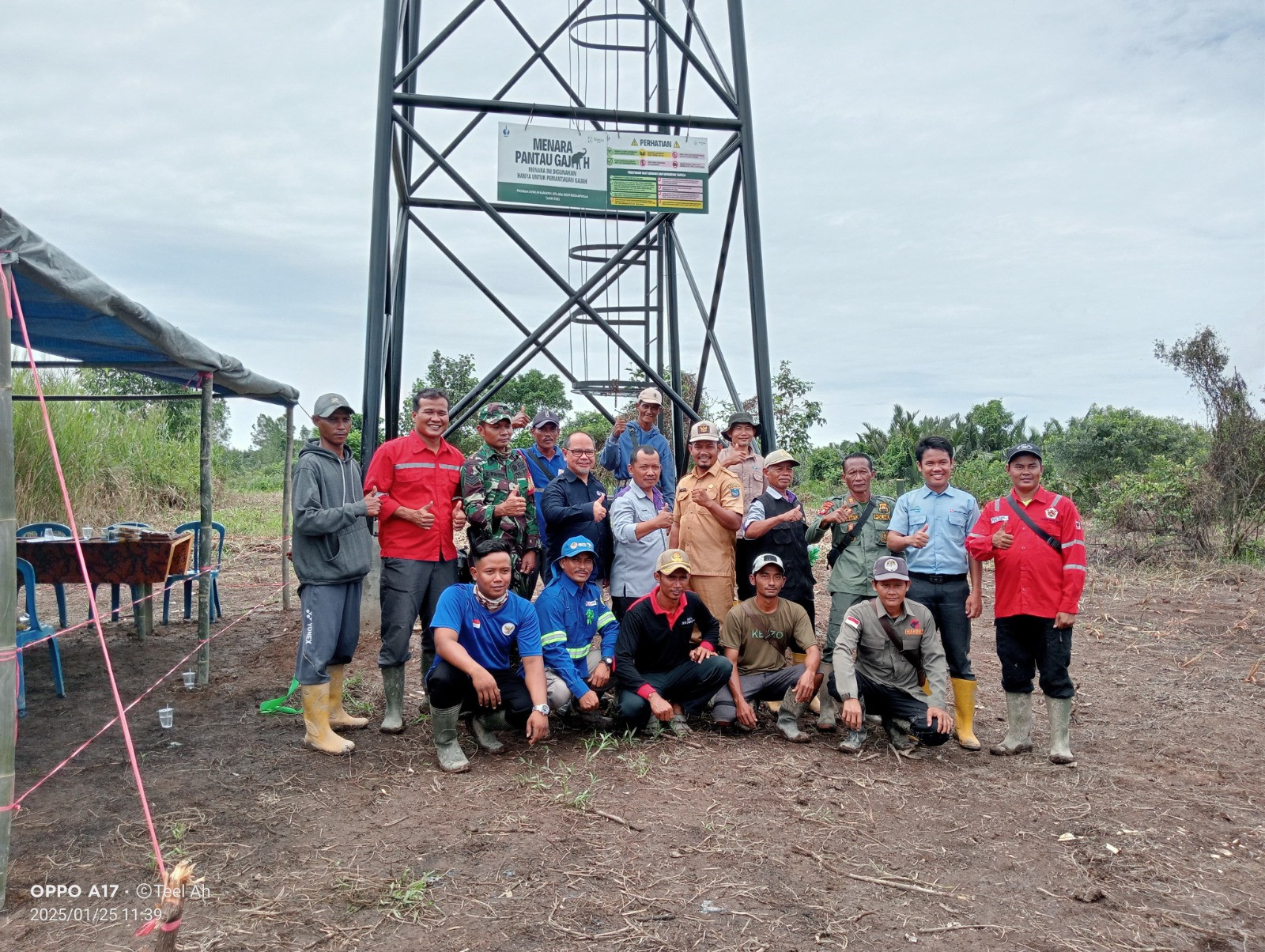 Belantara Foundation Resmikan Menara Pantau Gajah Liar di Desa Jadi Mulya, OKI, Sumsel