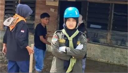 Mahasiswi Cantik Ini Pimpin Operasi SAR Mapala Muhammadiyah Indonesia di Tapsel